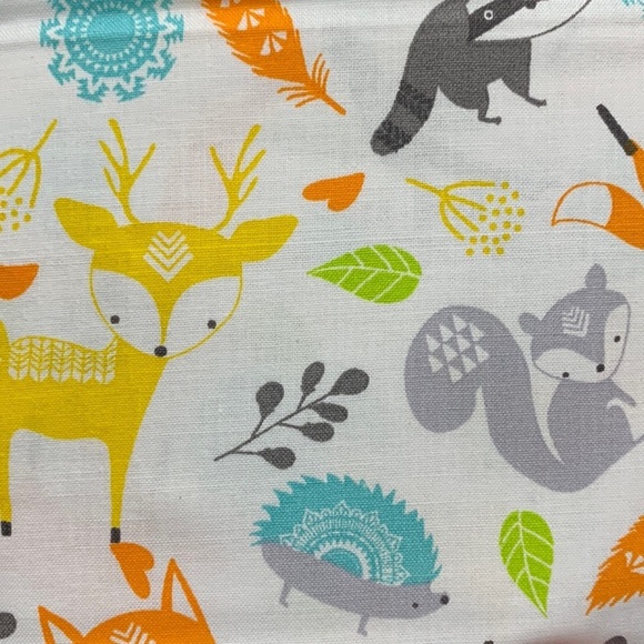 Forest animal wildlife cotton Quilting Fabric Deer Racoon Fox fat quarter - Picture 1 of 4